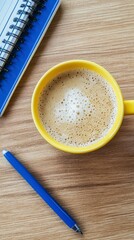 Morning Coffee Break with Simple Desk Setup