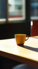 A Sunny Morning Cup of Coffee: Simple, Yellow, and Relaxing