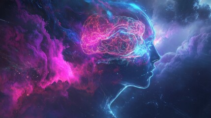 Artificial intelligence data analytics, futuristic neural network and glowing digital waves