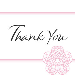 Obraz premium 水引き風 おしゃれな桜結びのフレーム 淡いピンク色 3本 上下リボン