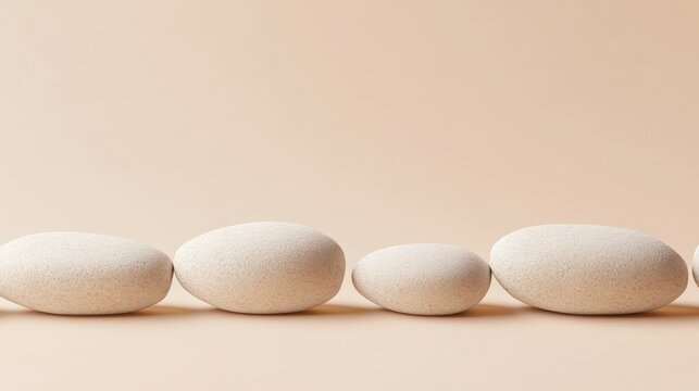 A bridge made of stepping stones forming a pathway to success on a neutral gradient background