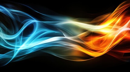 Fototapeta premium A dynamic abstract background with energy waves forming a brain, symbolizing powerful brainstorming