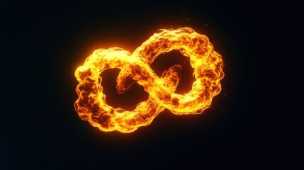 A glowing infinity symbol merging into a brain, symbolizing endless brainstorming possibilities