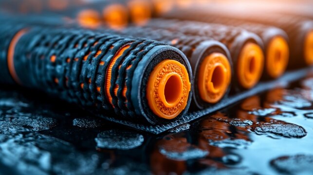 Industrial Insulated Heat Mat System. Generative AI
