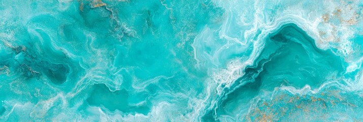 Obraz premium Teal Fluid Art Abstract Background Texture