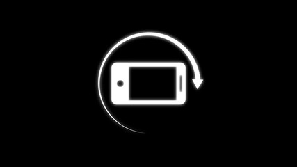 Smart phone rotted icon .