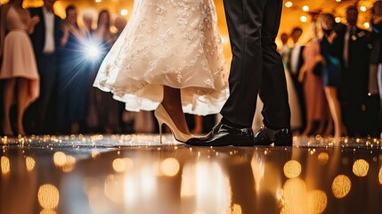 First Dance Bliss: A Couple's Elegant Moment on Their Special Wedding Day