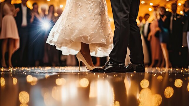 First Dance Bliss: A Couple's Elegant Moment on Their Special Wedding Day