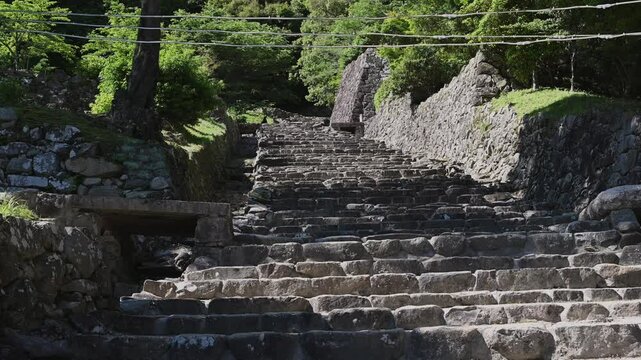 安土城 大手道の風景