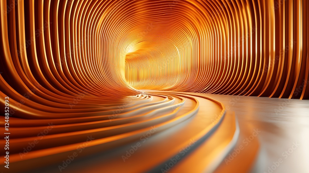 Poster visual explorations against a stark backdrop bright light illuminating a tunnel leading to new begin