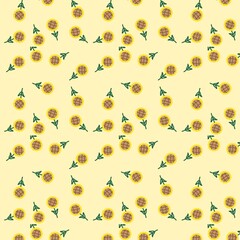 Sunflower  background with yellow flowers