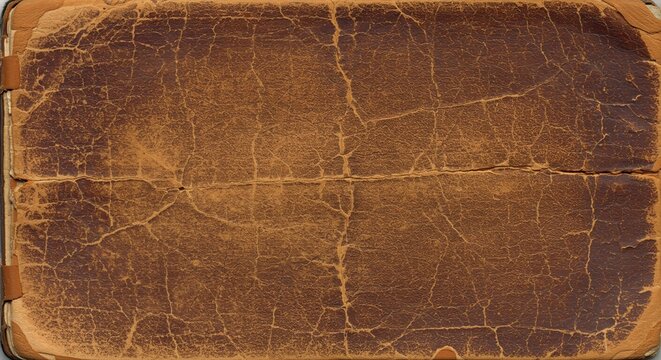 Aged Leather Texture Photograph of Old Book Cover for Vintage Design and Background Use