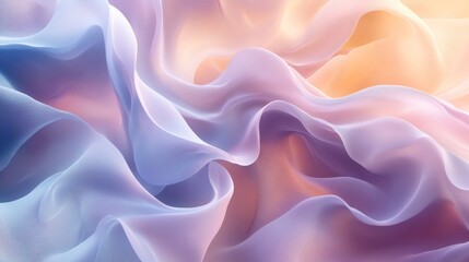 Obraz premium Abstract flowing waves of colorful translucent fabric background