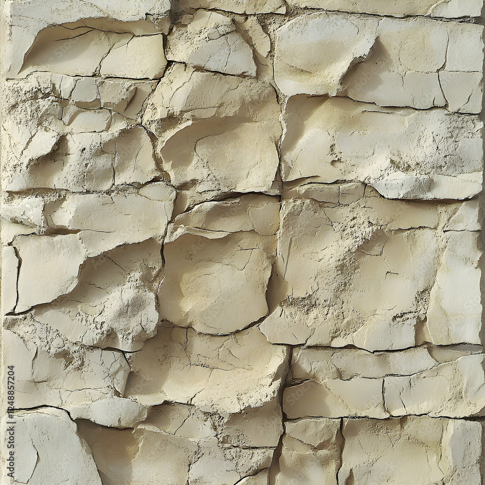 Poster intricate patterns of fractured stone, a high-resolution display of natural rock formations with dee