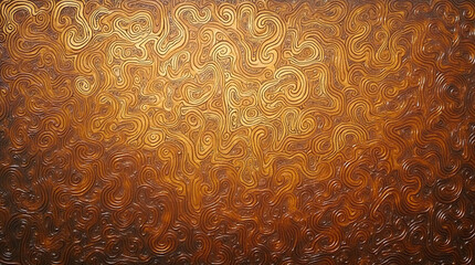 abstract background with golden bright wood carving texture
