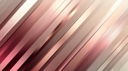 Obraz premium Abstract representation of parallel metallic strips in varying rose tones