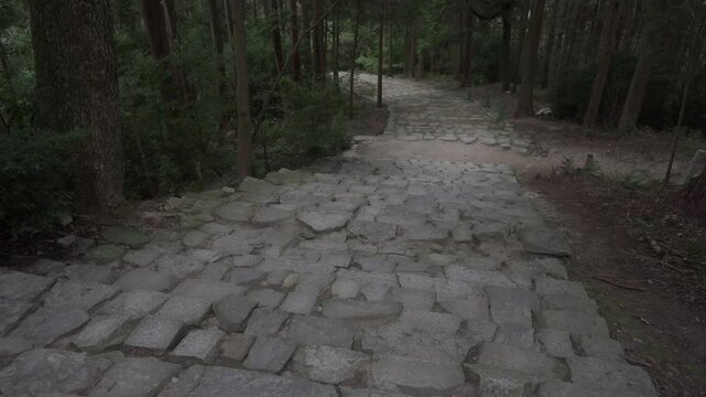 安土城 主郭へ続く石段風景
