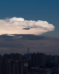 Fototapeta premium clouds over city
