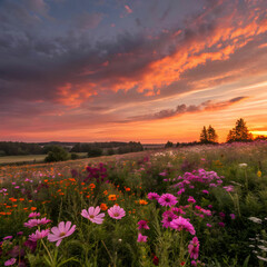 Fototapeta premium beautiful vertical shot of flowers blooming in a fence
