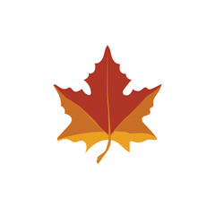 Obraz premium brown maple leaf vector symbol sign icon
