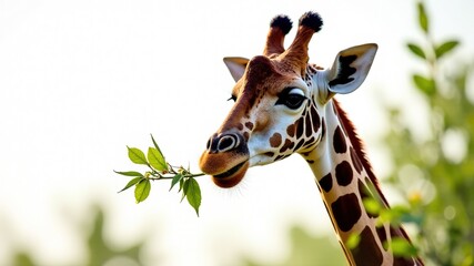 Somali Giraffe Acacia Feast - Majestic African Wildlife