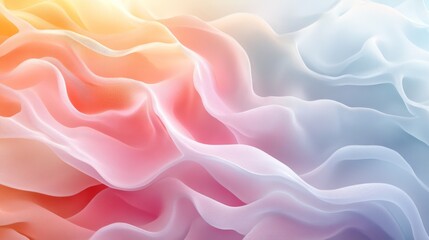 Fototapeta premium Gradient colored waves flow across the abstract background image