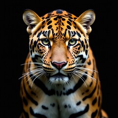 Obraz premium Majestic Amur Leopard Portrait - Wildlife Conservation