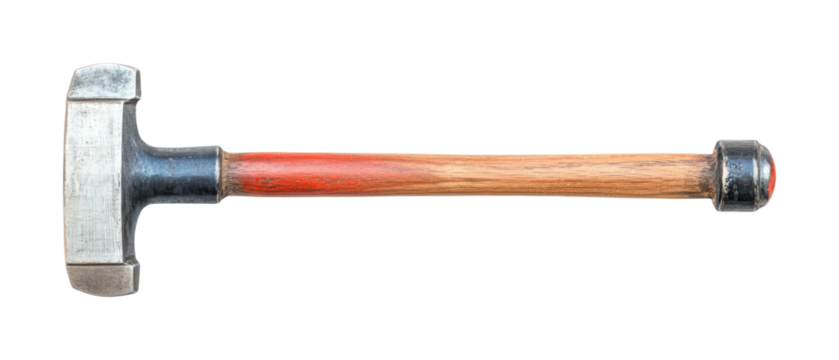 Crafting tools hammer workshop tool wood isolated on transparent background