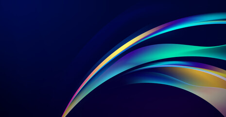 Colorful waves technology abstract blue background