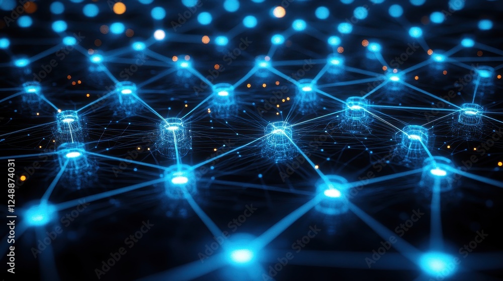 Poster global network connections, data flow, digital technology background