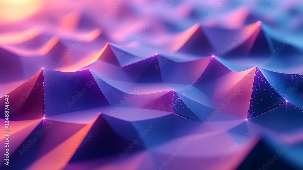 Poster polygons in art create dynamic shapes enhanced by colorful geometric designs in 3d for modern aesthe