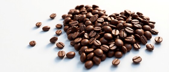 Obraz premium 3D Rendered Coffee Bean Hearth Shape - Stunning Visual