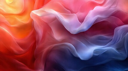 Obraz premium Abstract Colorful Fabric Drapery: A Symphony of Hues and Textures