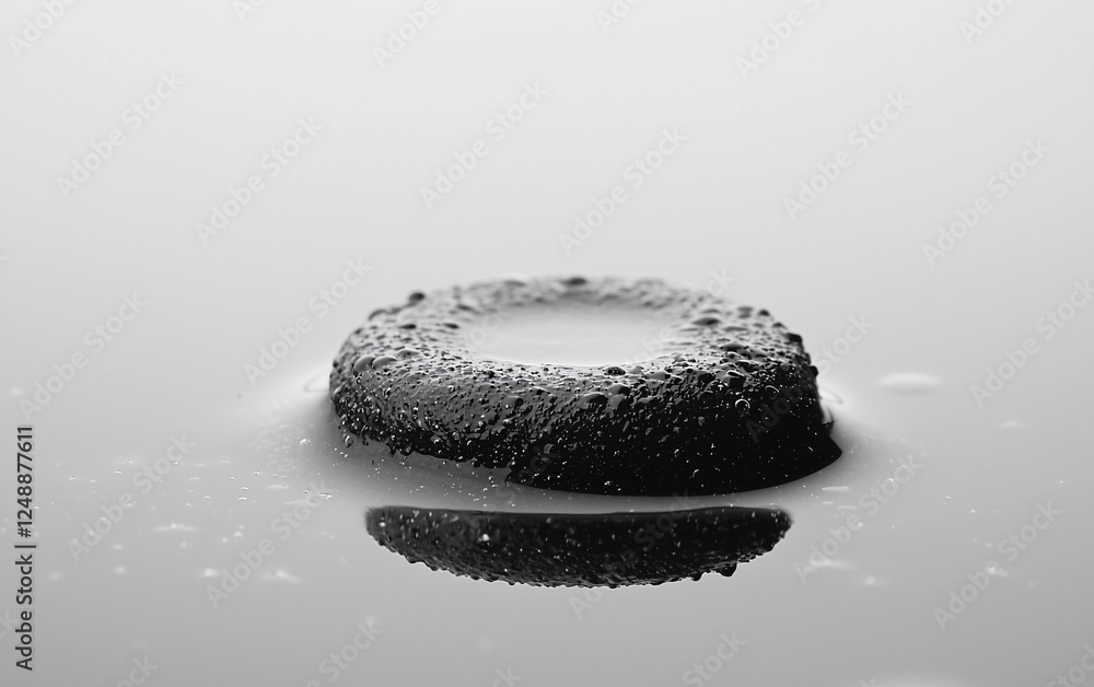 Aufkleber Abstract ring shape on water surface; still life; studio shot; possible use for print ad or product display