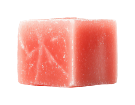 Artisan pink soap bar studio product isolated on transparent background