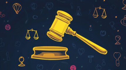 Law and Justice Concept with Gavel and Scales