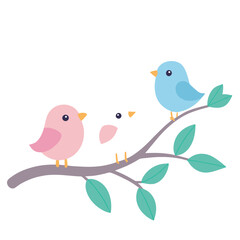 birds on branch