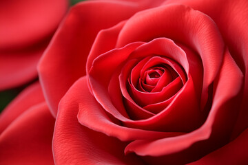 Close-up of Red Rose Petals Swirling - Ideal for Wedding Invitations and Valentine's Day Cards