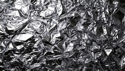 Shiny crinkled aluminum foil background texture for various creative uses