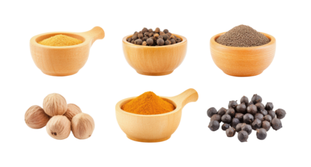 Exploring spices for cooking kitchen food home isolated on transparent background