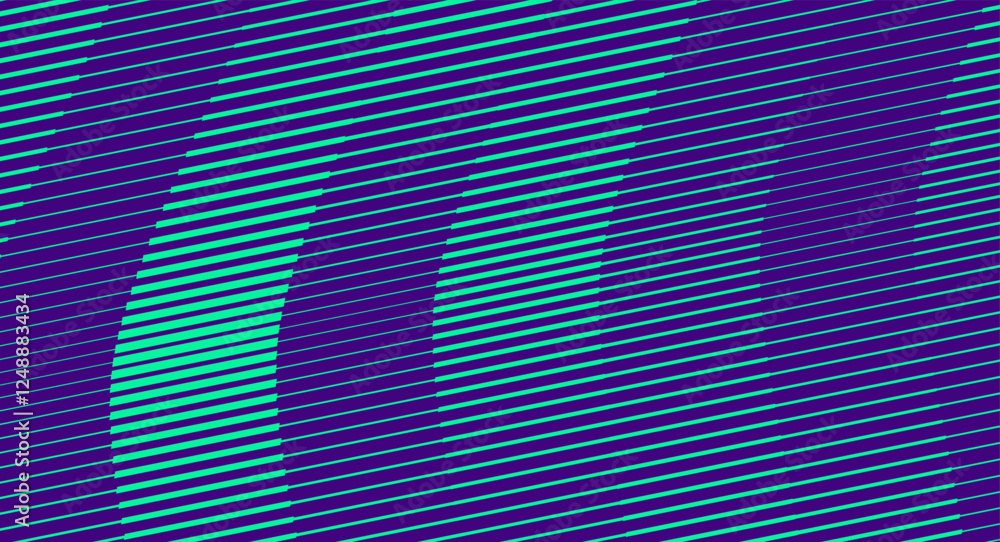 Poster abstract blue and green lines pattern. vibrant pattern features dynamic blue and green diagonal line