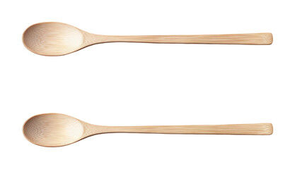 Delicious kitchen creations with wooden spoons isolated on transparent background