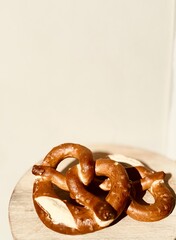 Freshly Baked Pretzel with Salt.