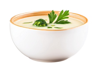 Delicious broccoli soup recipe kitchen food home isolated on transparent background