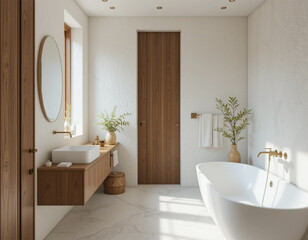 Elegant bathroom with modern interior design