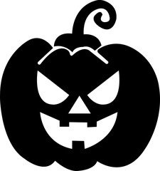 Halloween pumpkin icon.Evil pumpkin symbol. Halloween decoration cartoon sign.Cute Creepy Spooky Halloween Pumpkin Fall Autumn Sticker Print Illustration.Halloween evil face vector illustration.
