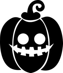 Halloween pumpkin icon.Evil pumpkin symbol. Halloween decoration cartoon sign.Cute Creepy Spooky Halloween Pumpkin Fall Autumn Sticker Print Illustration.Halloween evil face vector illustration.