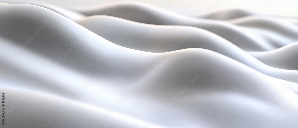 Poster textured white waves creating a soft appearance.