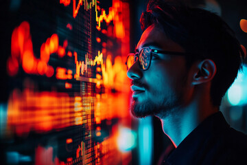 Abstract financial visualization chart generated with AI