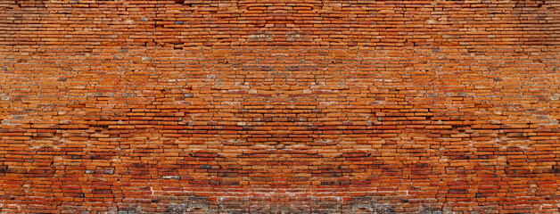 Antique brick wall, old red brick wall, antique red brick texture.
